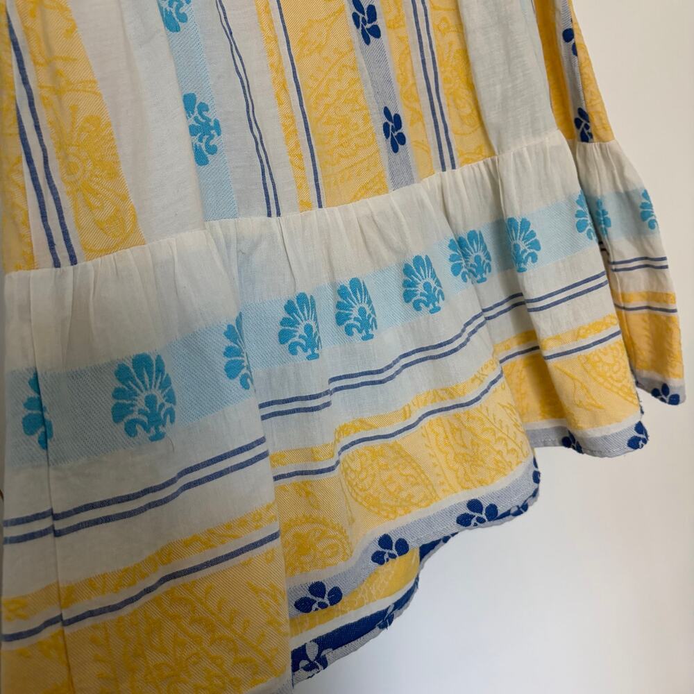 Kasia Anthropologie Boho Tiered Mini Dress Size M Sleeveless Cotton Resort - Picture 4 of 8